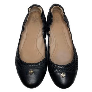 Tory Burch Faux Snake Ballet Flats 8.5